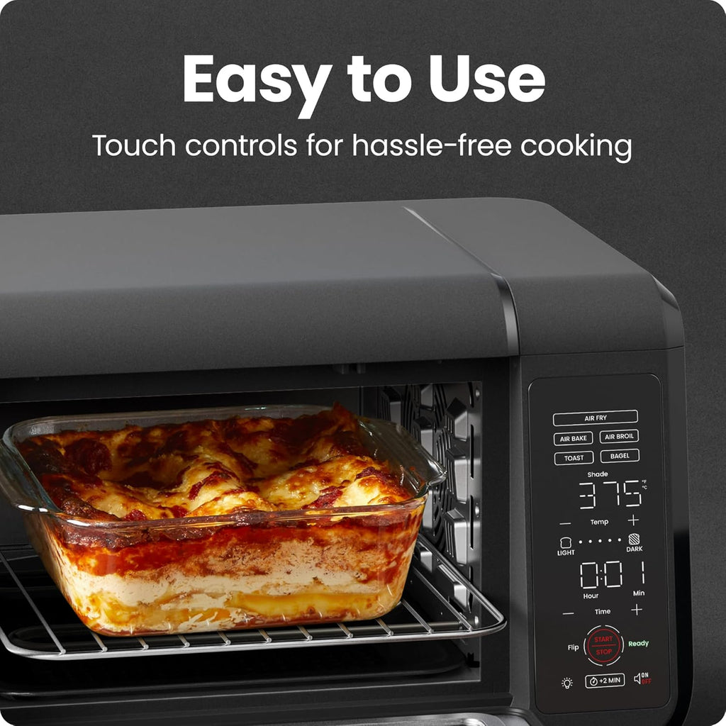 Air Fryer Toaster Oven Combo, Countertop Oven for Quick & Healthy Meals, Bake, Broil, Air Fry, Toast, and Bagel