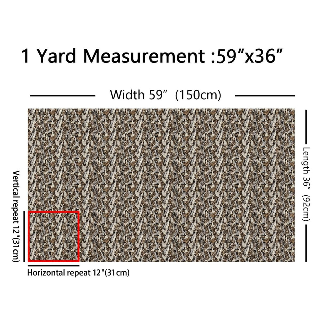 Snake Skin Pattern Brown Black Adults Fabric by The Yard