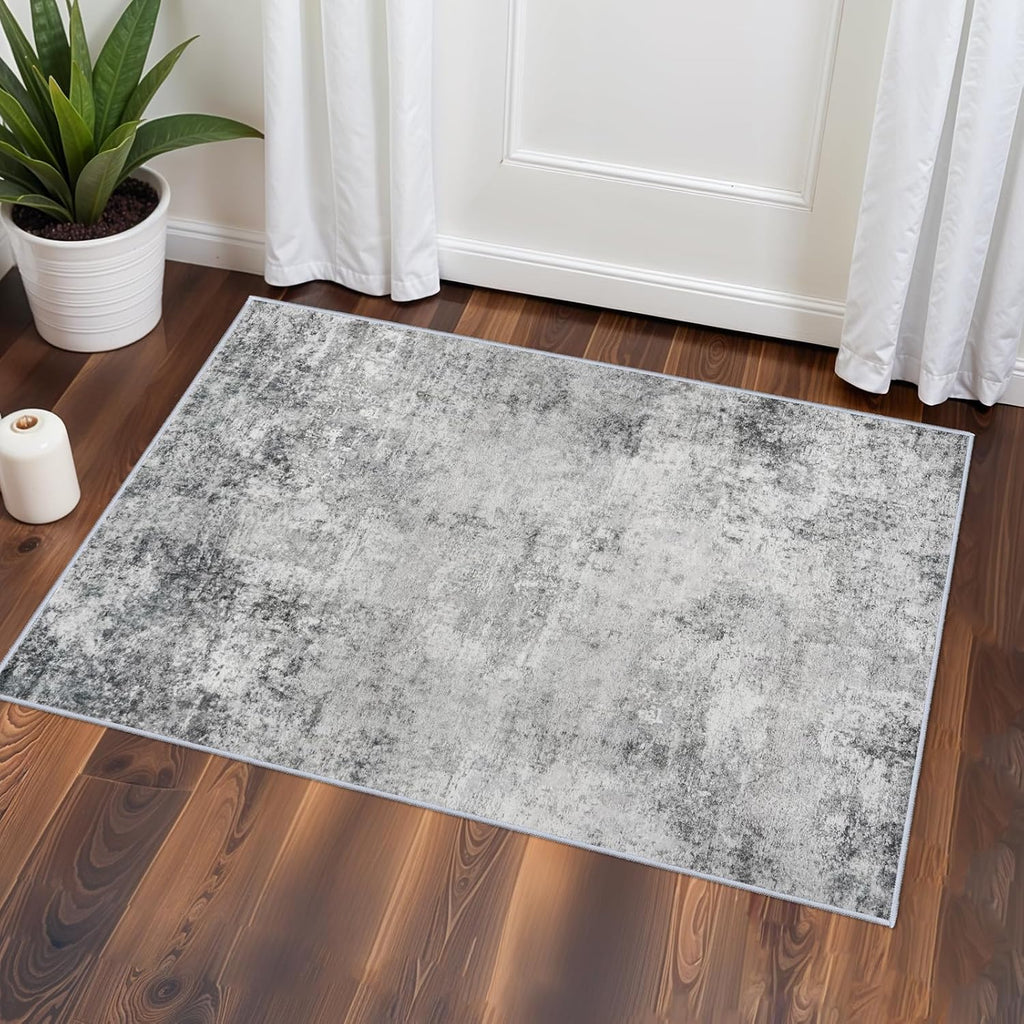 Washable 2x3 Abstract Area Rug - Large Living Room Area Rugs Modern Stain Resistant Indoor mat Dining Room Non Slip