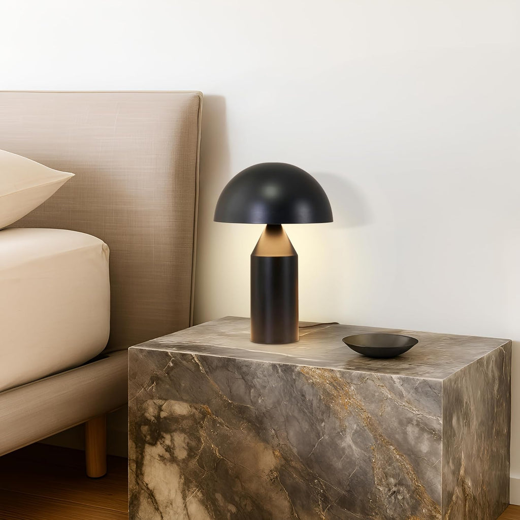 Venus 14" Globe Table Lamp - Modern Mid-Century Lamp with Golden Metal Shade
