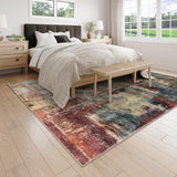 Lahome Modern Abstract Living Room Rug 8x10, Washable 8x10 Area Rugs for Bedroom Stain Resistant Non Slip