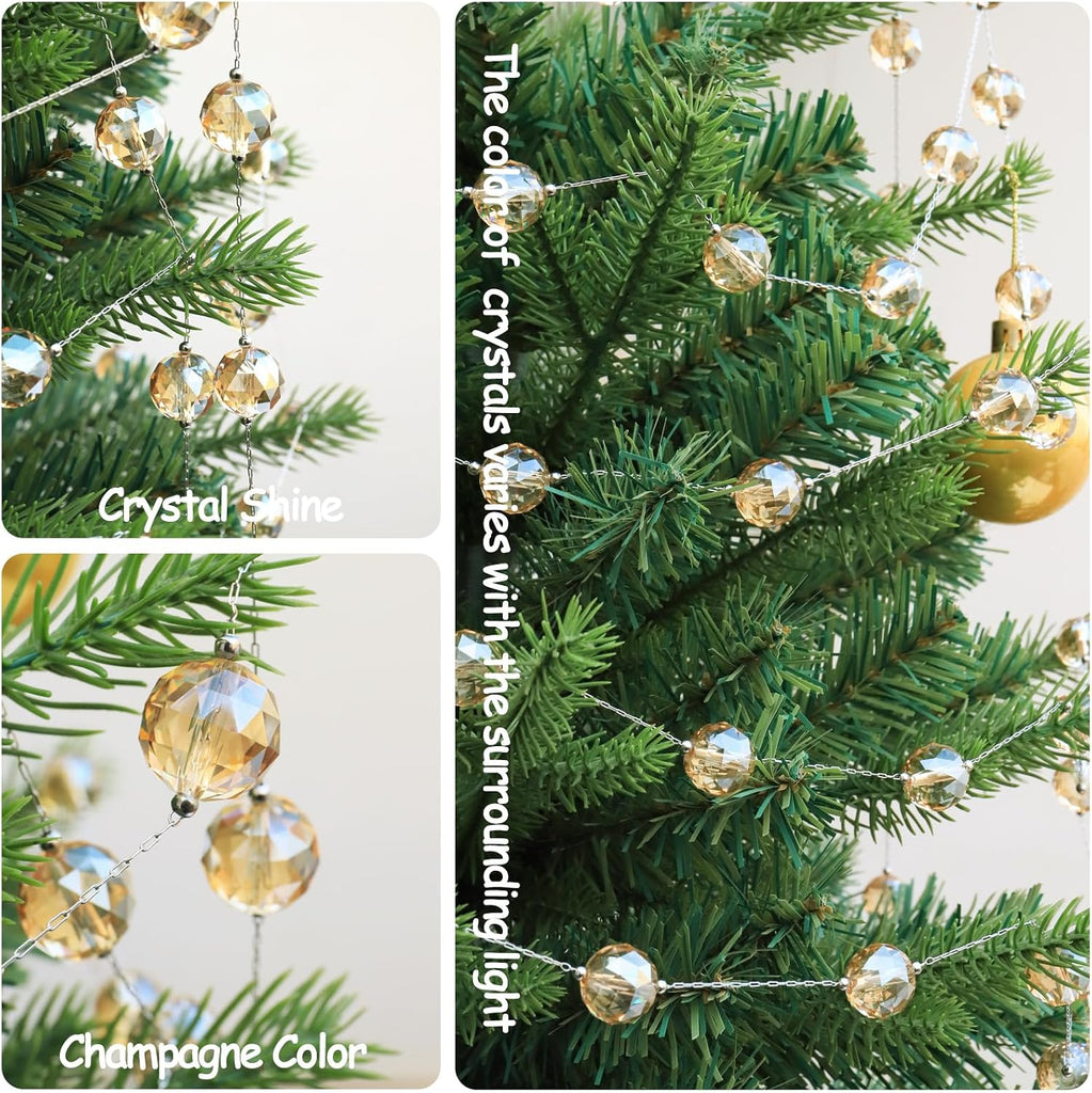 9.8Ft Crystal Glass Balls Christmas Garland