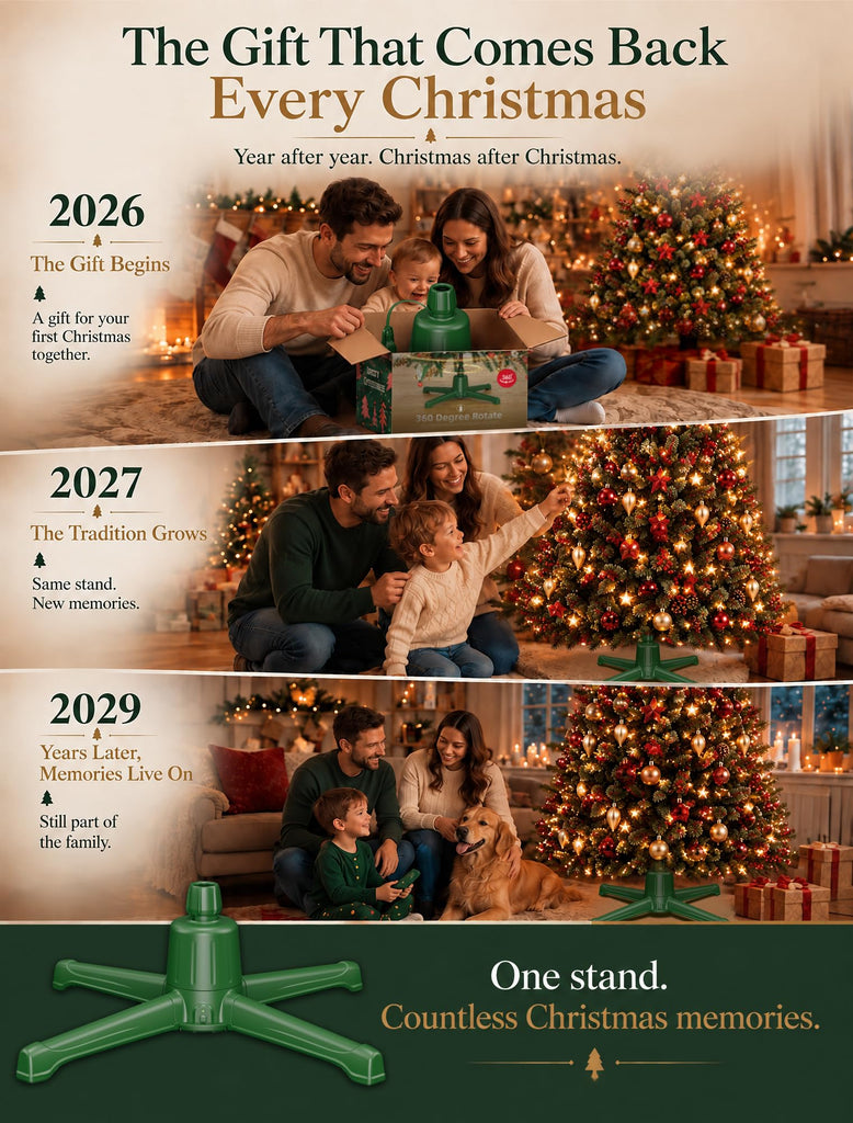 Rotating Christmas Tree Stand for 9 ft Artificial Trees