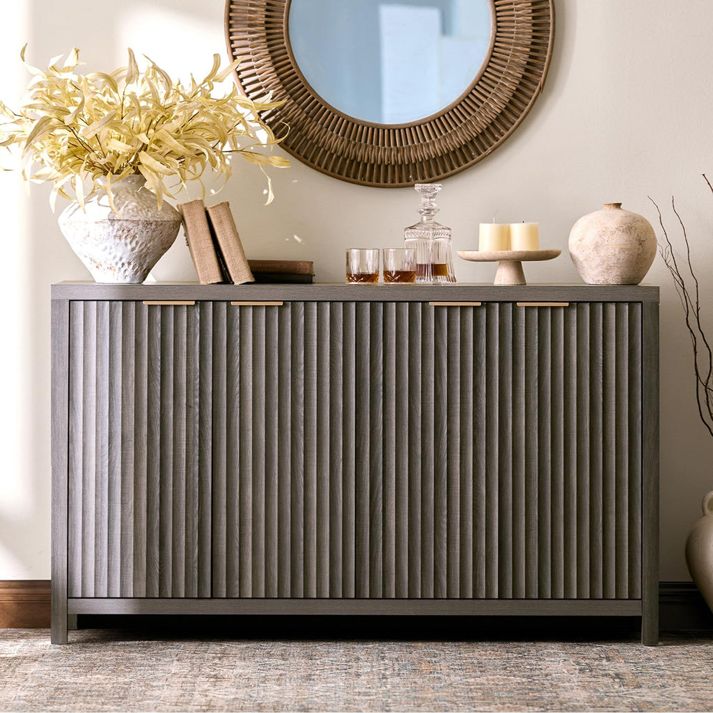Buffet Cabinet 56" Black Oak