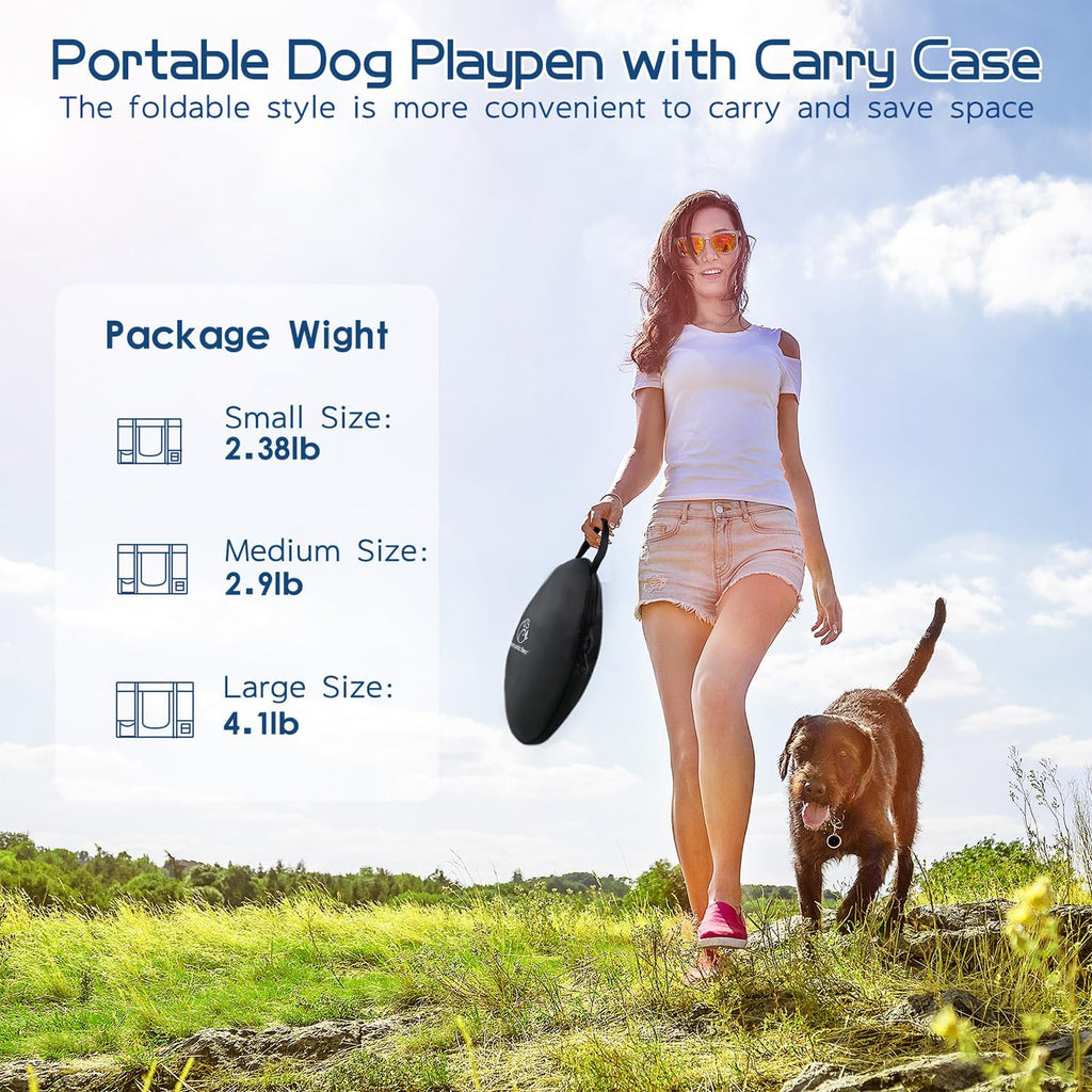 Dog Playpen,Pet Playpen,Foldable Dog Cat Playpens,Portable Exercise Kennel Tent Crate,Water-Resistant Breathable Shade