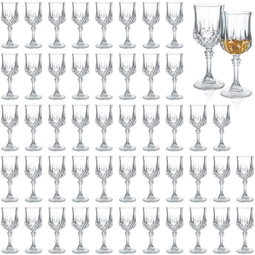 Cordial Glasses, 1.7oz/50ml, Shot Glasses Set of 48, shot glasses with stem/Sherry glasses/tequila shot glasses