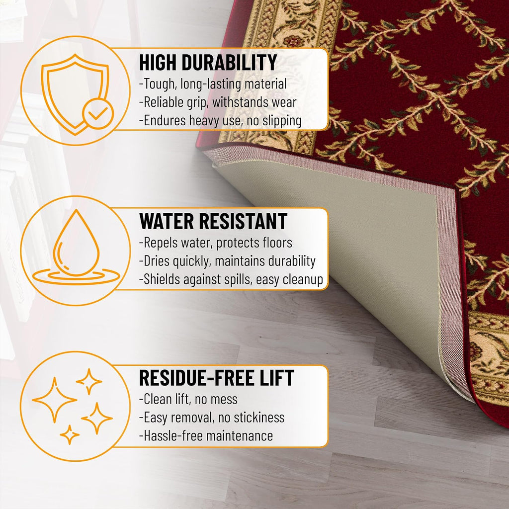 Non Slip Rug Pad Grip 3x8 1/8 Thick, Protection for Any Flooring Surface, Keep Your Runner Rug and Area Rugs