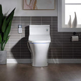 One Piece 1.1GPF/1.6 GPF Dual Flush Elongated Toilet with Advance Smart Toilet in White
