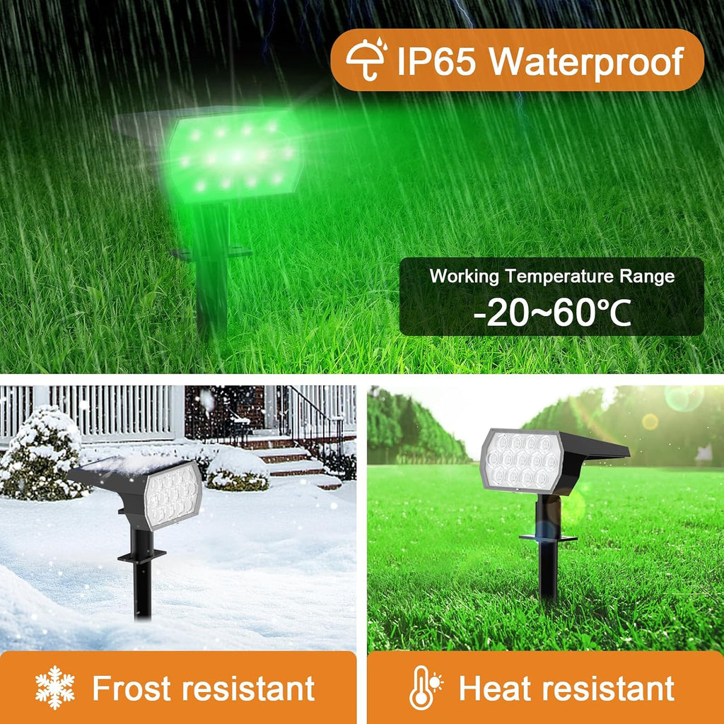 Color Changing Solar Lights Outdoor, IP68 Waterproof, RGB, 6 Pack | 7 Lighting Modes, Multicolor Solar Halloween