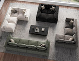 120" Cloud Sectional Couch | Oversize Boneless Couches for Living Room | 4 Seater Modern L-Shape Sofa | Ivory White