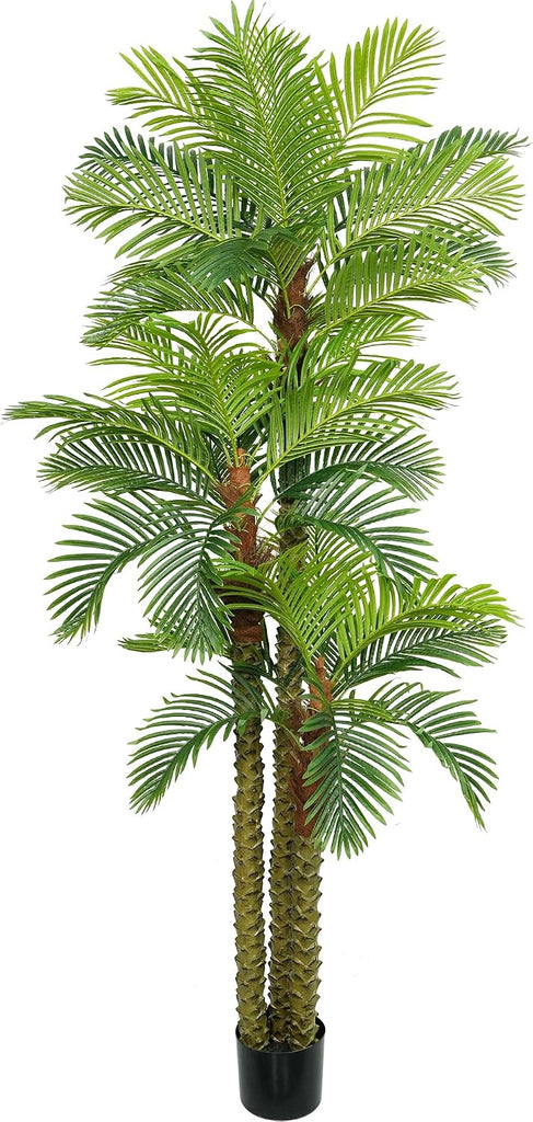 Palm Tree 9FT Tall Large Faux Trees with Realistic Leaves, Fake Floor Potted Artificial Plants Living Room Decor