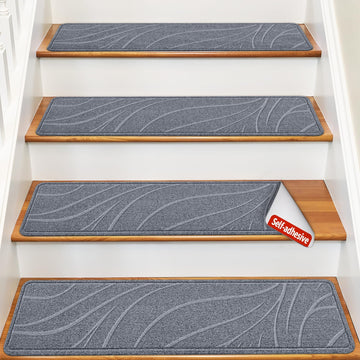 For Wooden Steps, 15 PCS 8"x30", Grey