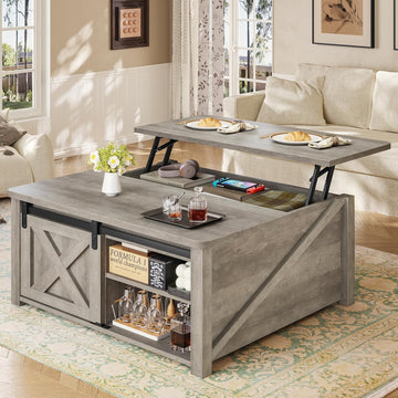 31.5" Lift Top Coffee Table with Storage, Square Coffee Tables