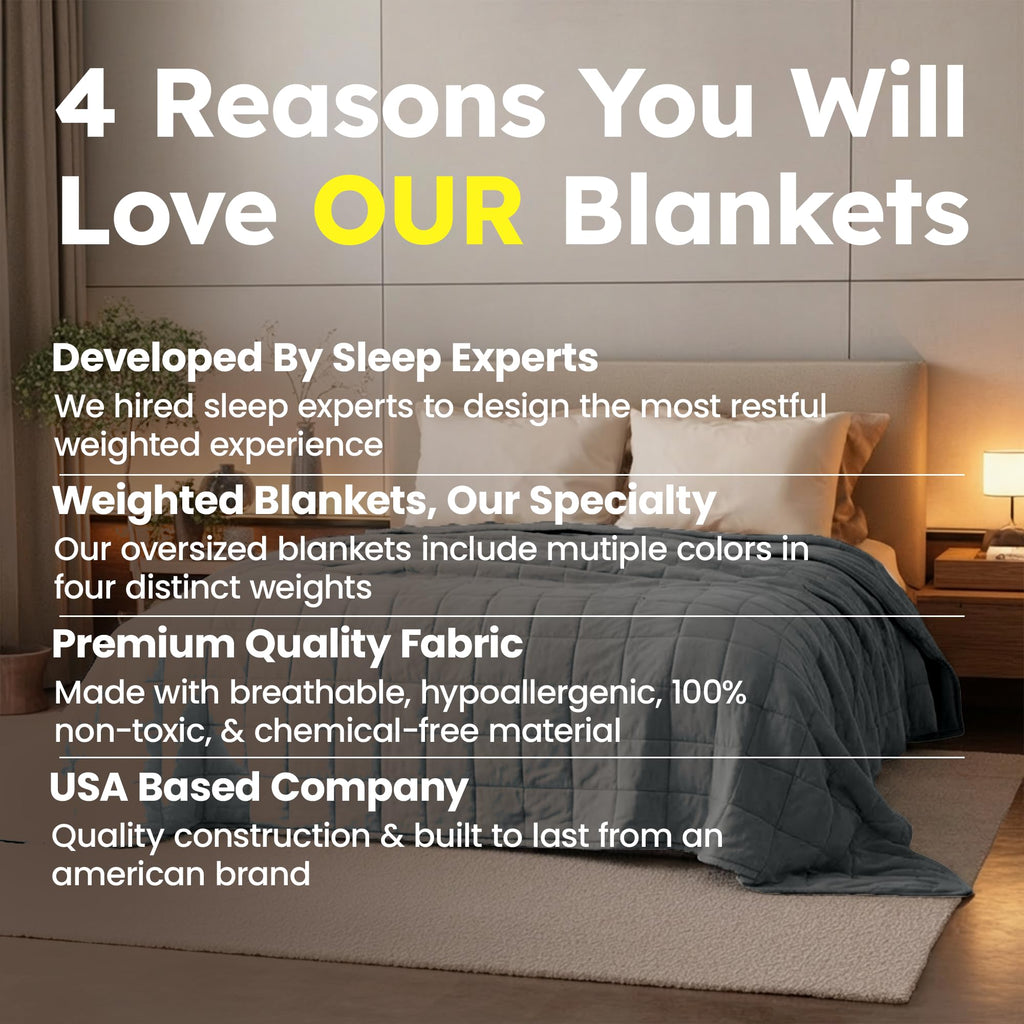 King Size Weighted Blanket 30 lbs, Also Fits California King Beds