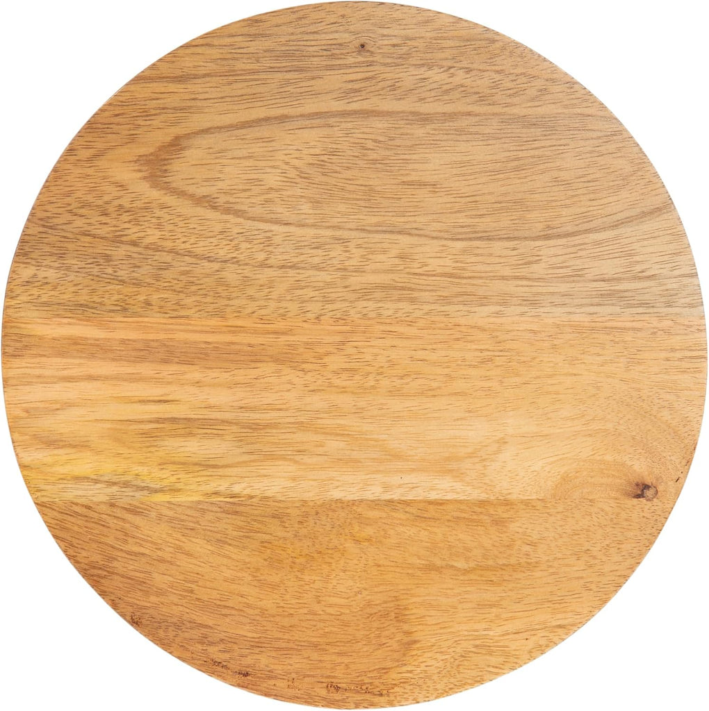 Hemingson Modern Mango Wood Round Drink Table, 10 x 10 x 22, Natural Wood, Mid-Century Circle Pedestal Table for Use