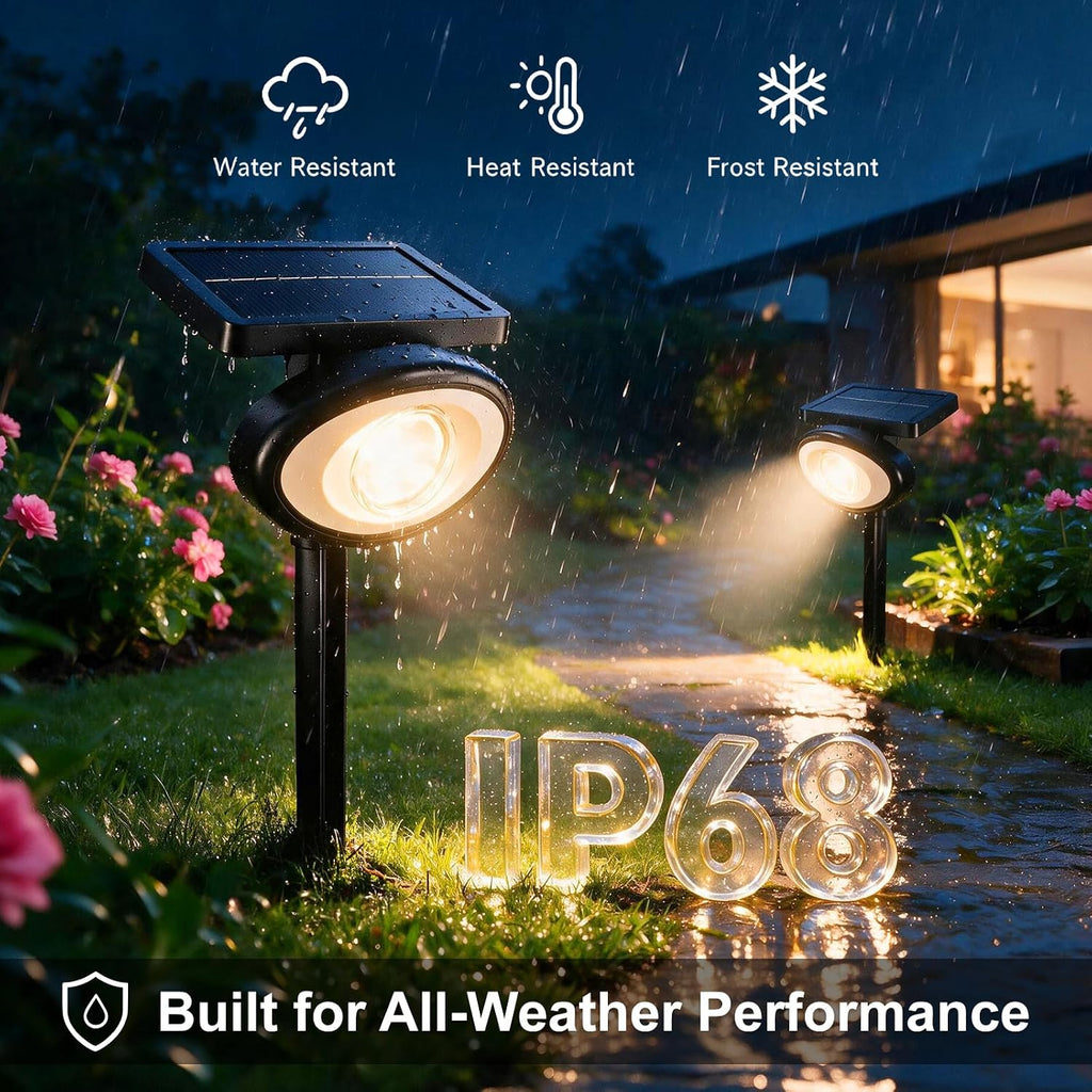 Spot Lights Outdoor Waterproof, Multicolor 10Modes RGB Solar Tree Spotlight Bright Uplights for Halloween Christmas