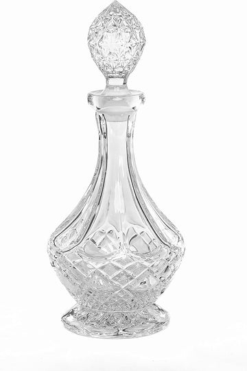 Lead-Free Crystal Liquor Decanter with Stopper, Round
