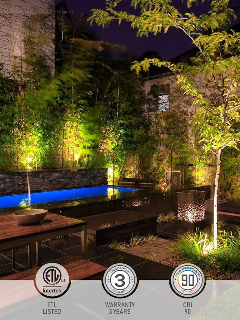 6-Pack Dia.4 Inch 3000K Well Lights Shielded Top Oil Rubbed Bronze | 12-24V AC/DC, CRI90, Landscape LED In Ground