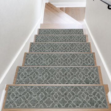Stair Treads for Wooden Steps Indoor with TPE Backing, 15Pcs