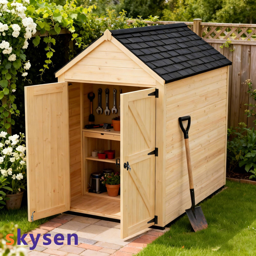 Shed Door Hardware Kit, Complete Set with T-Handle Lock, Barrel Bolts & Hinges.(sdhk)