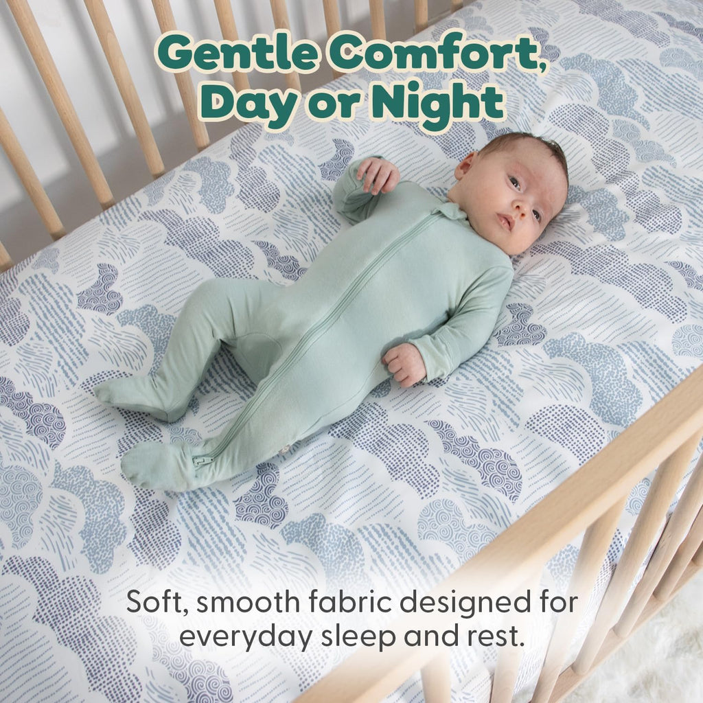 Soft Cloud 4pk Fitted Crib Sheet Set - Breathable Baby Crib Sheets for Girl or Boy, Fits Standard Mattress 52x28