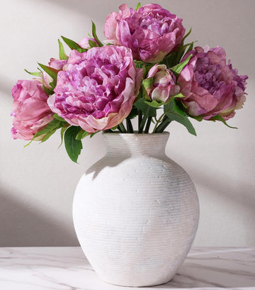 Ceramic Flower Vase Home Decor, 7.4 in Farmhouse Table Vases Rustic Vintage