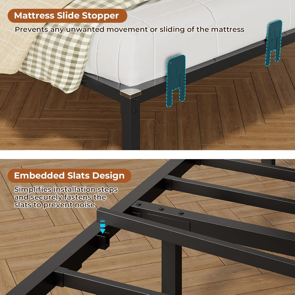 Twin Corner Bed Frame with 2 Storage Drawers and Charging Station Twin Bed Frames with Storage and Led Lights Twin