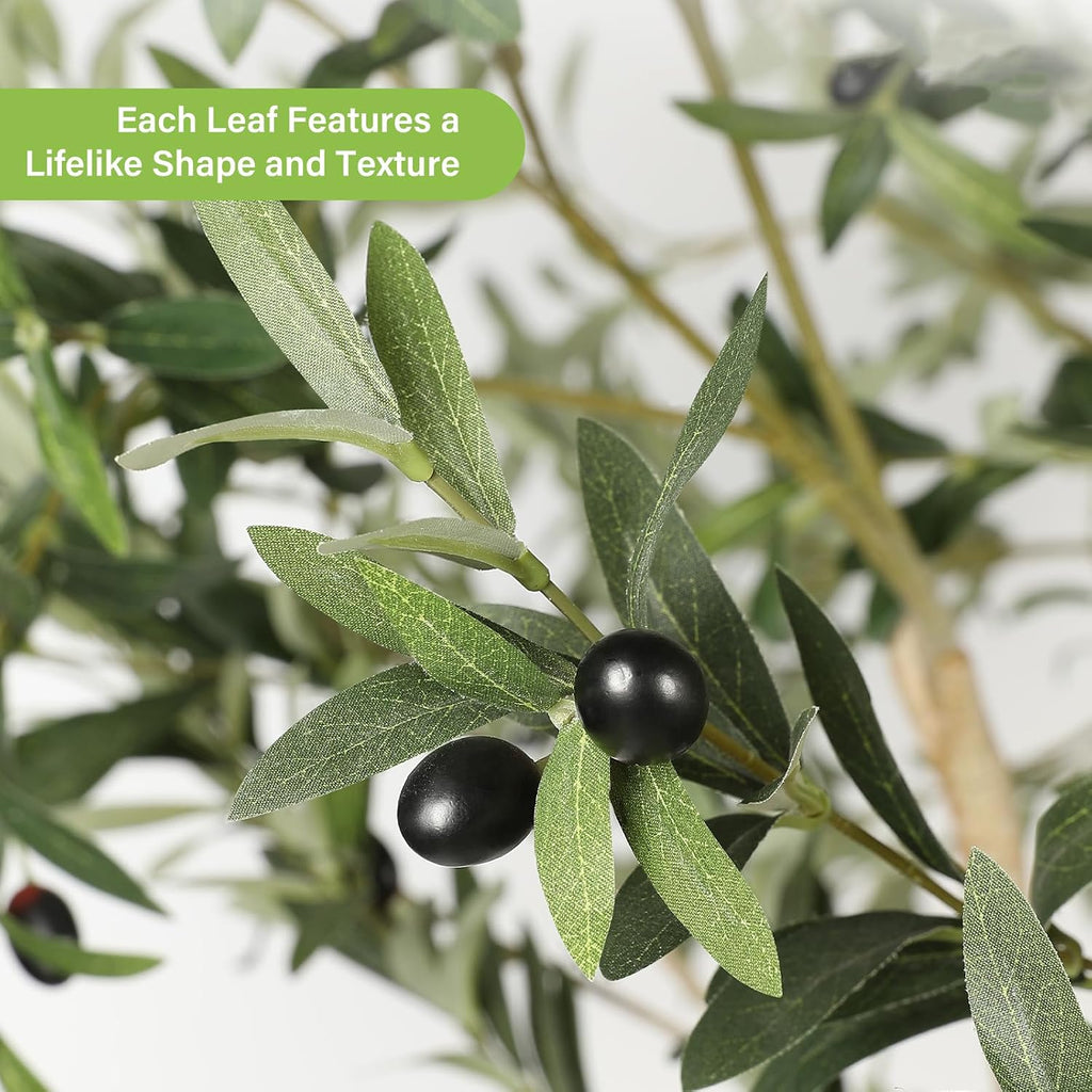Artificial Olive Tree 10 Feet with Thick Trunk & Realistic Leaves