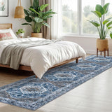 Long Runners for Hallways 2x10 Ft Washable Kitchen Runner Rug Boho Runner Rug for Entryway Indoor Bl