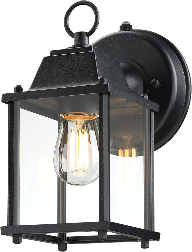 Dusk to Dawn Outdoor Wall Lantern, Wall Sconce Waterproof Porch Lighting Fixture, E26 Base