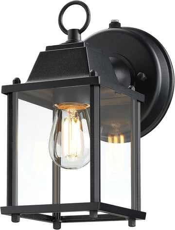 Dusk to Dawn Outdoor Wall Lantern, Wall Sconce Waterproof Porch Lighting Fixture, E26 Base