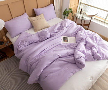 Comforter Sets for Girls Boys Teens Lavender, 3pcs (1 Boho Comforter & 2 Pillowcases) Lightweight Kids Comforter