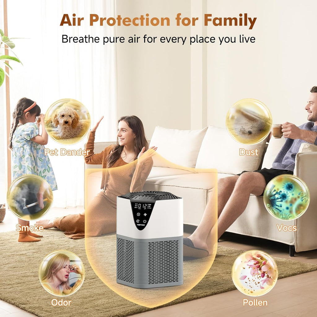 Air Purifiers for Home Large Room up to 1750 Sq Ft, H13 True HEPA Filter Air Purifiers for Bedroom S