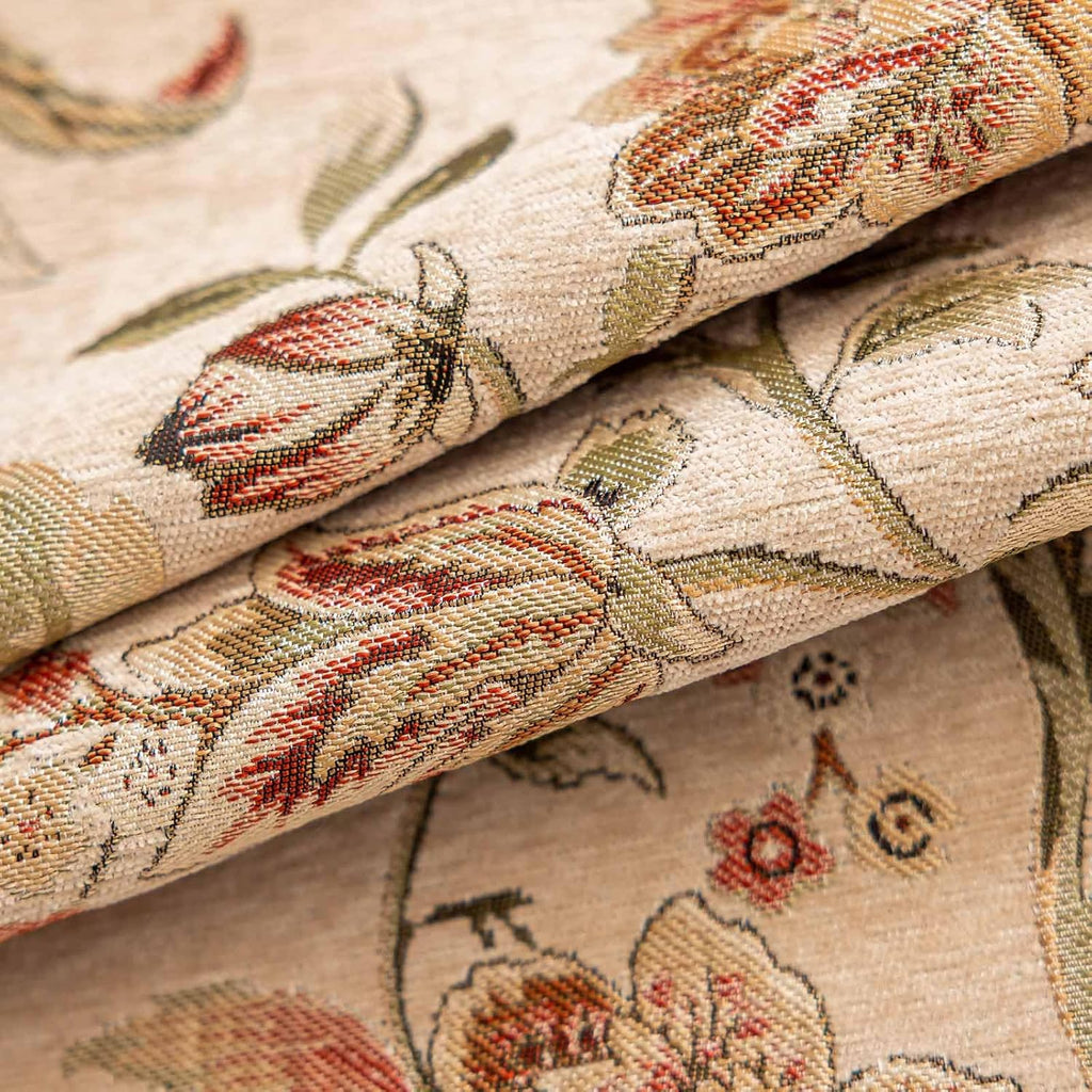 Luxury Chenille Coffee Table Cover Non-Slip Silicone Backing Heavyweight French Jacquard Table Cloth