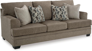 Stonemeade Casual Sofa with 4 Toss Pillows, Dark Brown
