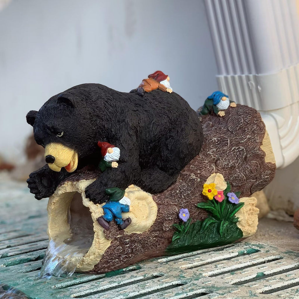 Bear Statue Decor, Bear Gutter Downspout Extension, Weather Resistant Resin, Outdoor Decorative