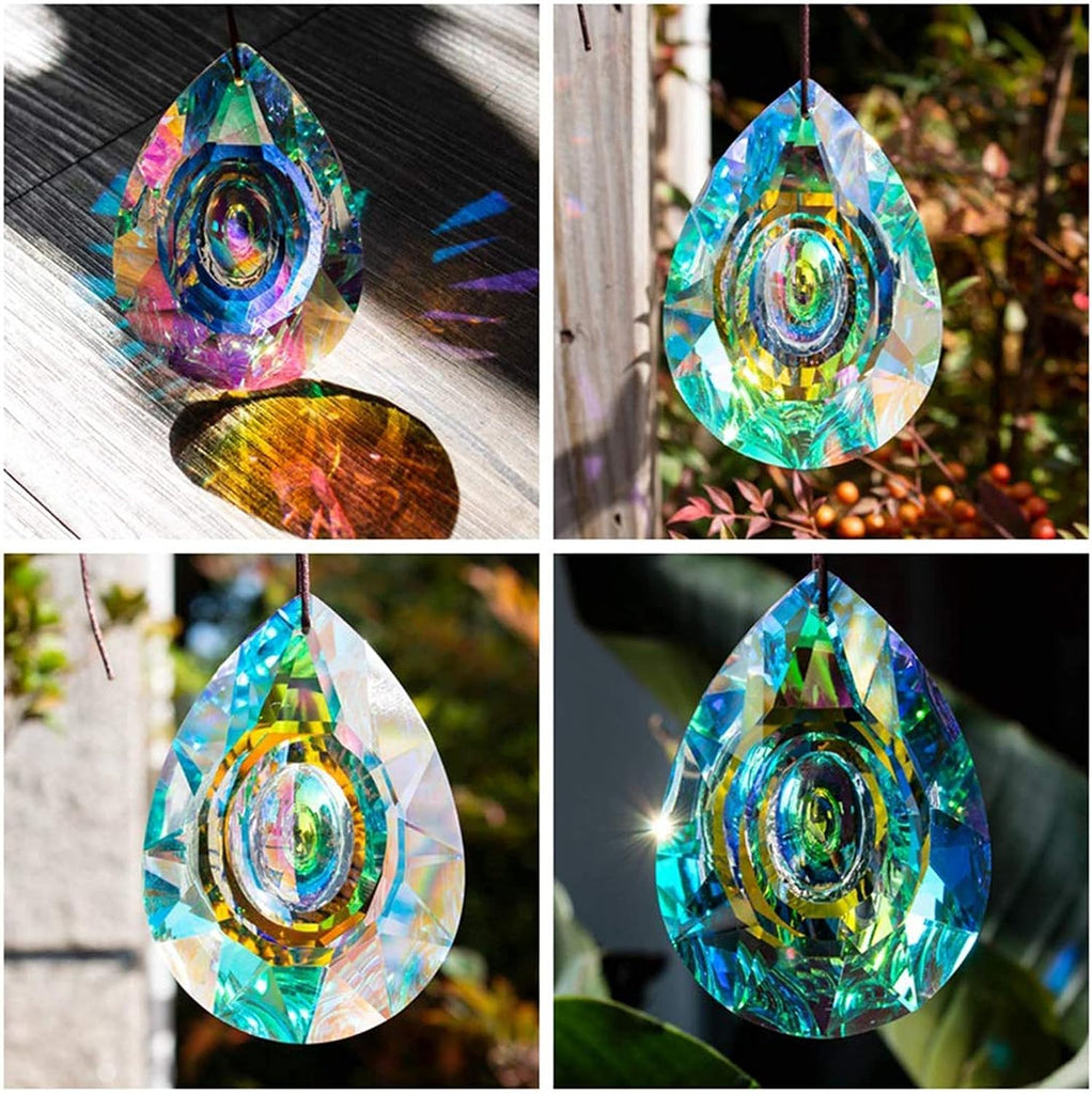 89mm/3.5in Hanging Chandelier Crystals Prism for Window Suncatchers Rainbow - Glass Prisms Hanging Window Crystals