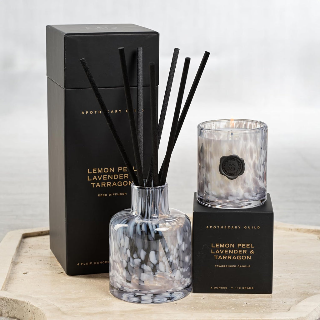 Apothecary Guild Opal Reed Diffuser, 4 oz -Lemon, Lavender & Tarragon