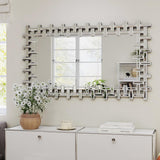 Decorative Mirrors for Wall, 47''x24'' Large Living Room Mirror with Beveled Glass Frame, Rectangle Accent Mirror