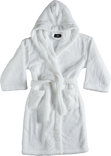 Hooded Plush Fleece Bathrobe, Ultra Soft Cozy for Boys, Girls