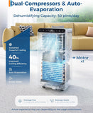 8000 BTUs Portable Air Conditioner,Up to 350 Sq.Ft. Remote Control 48dB Portable AC Unit, Dehumidifier, Fan, Sleep