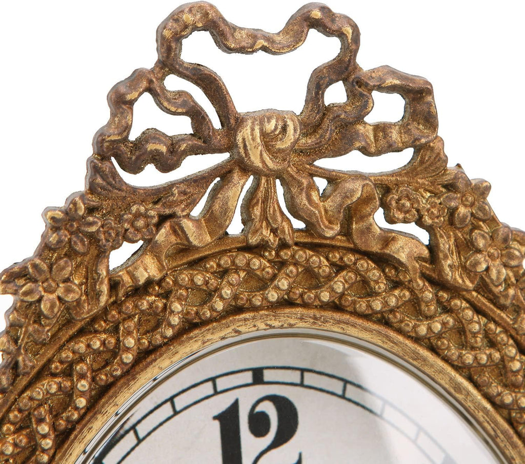 HOME Gold Table Clock Silent Non-Ticking