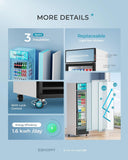 Commercial Display Refrigerator, 9 Cu.Ft Glass Door Merchandiser Drink Fridge wi