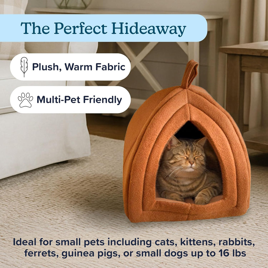 Cat House - Indoor Cat Bed with Removable Foam Cushion