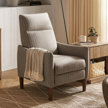 Arthur Recliner Chair with 3 Positions, Accent Armchair, Mid Century Modern Reading Chair, High Back Padded Support