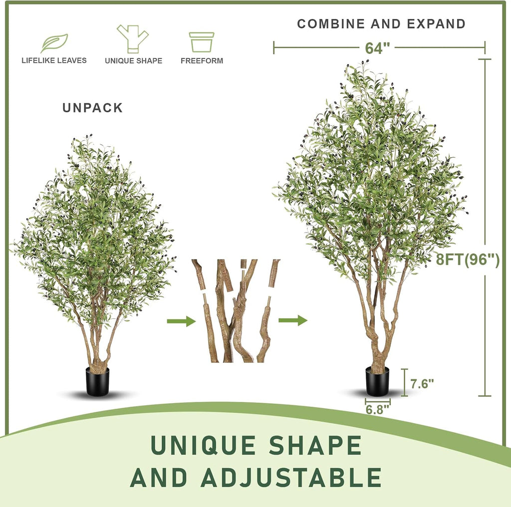 Faux Olive Tree 8ft Living Room Office Decor