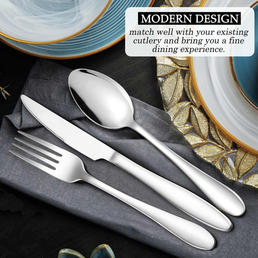 Silverware Flatware Set for 8, 40 Piece Stainless Steel Cutlery Set