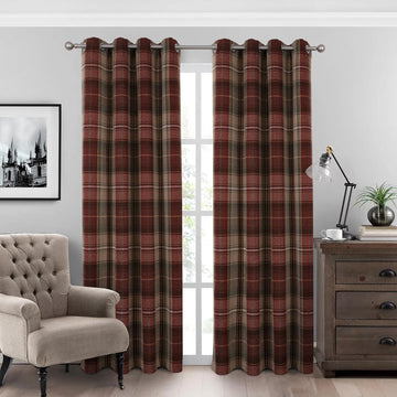 100% Blackout Woolen Look Plaid Curtains Modern Window Panels Checkered Tartan Curtains Bedroom 2 Panels Christmas