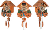 Kintrot Cuckoo Clock, Handcrafted Traditional Black Forest Chalet Style Wooden Wall Clock with Singing Bird, Rotating Waterwheel, and 12...