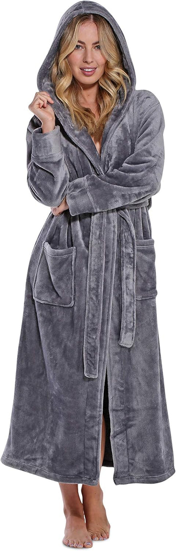Oversize Premium Luxury Ultra Soft Warm Robes for Women Plush Fleece Bathrobe for Women with and Spacious Pockets